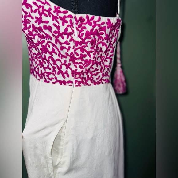 Anthropologie White and purple Maxi Dress - Picture 10 of 13